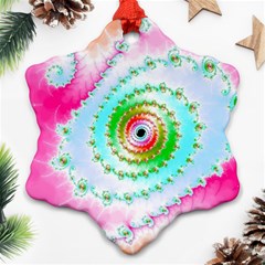 Fractal Spiral Twist Twisted Helix Snowflake Ornament (two Sides) by Pakrebo