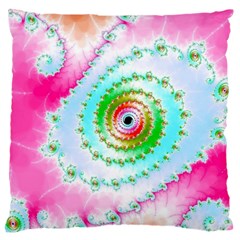 Fractal Spiral Twist Twisted Helix Large Cushion Case (one Side) by Pakrebo