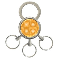 Seamless Pattern Ornament Design 3-ring Key Chain by Pakrebo