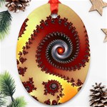 Fractal Rendering Spiral Twist Ornament (Oval) Front