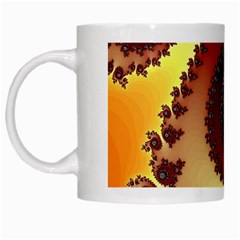 Fractal Rendering Spiral Twist White Mugs by Pakrebo