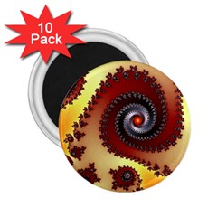 Fractal Rendering Spiral Twist 2 25  Magnets (10 Pack)  by Pakrebo