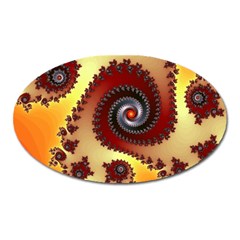 Fractal Rendering Spiral Twist Oval Magnet by Pakrebo