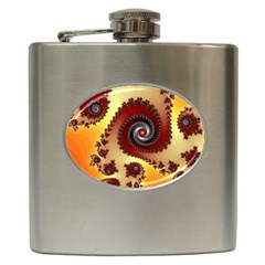 Fractal Rendering Spiral Twist Hip Flask (6 Oz) by Pakrebo