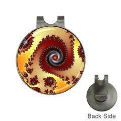 Fractal Rendering Spiral Twist Hat Clips With Golf Markers by Pakrebo