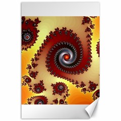 Fractal Rendering Spiral Twist Canvas 24  X 36  by Pakrebo