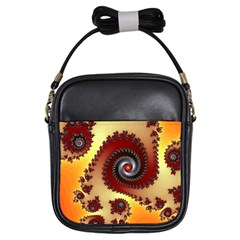 Fractal Rendering Spiral Twist Girls Sling Bag by Pakrebo