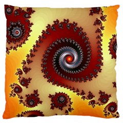 Fractal Rendering Spiral Twist Large Flano Cushion Case (one Side) by Pakrebo