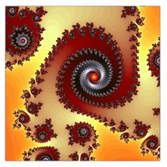 Fractal Rendering Spiral Twist Large Satin Scarf (square) by Pakrebo