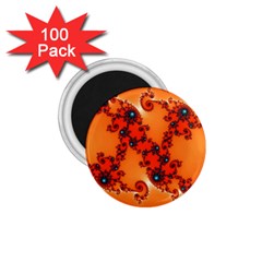 Fractal Rendering Spiral Curve Orange 1 75  Magnets (100 Pack)  by Pakrebo