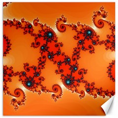 Fractal Rendering Spiral Curve Orange Canvas 16  X 16  by Pakrebo