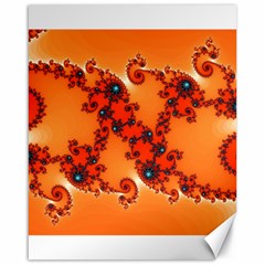 Fractal Rendering Spiral Curve Orange Canvas 16  X 20  by Pakrebo