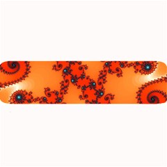 Fractal Rendering Spiral Curve Orange Large Bar Mats by Pakrebo