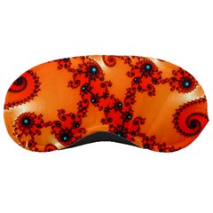 Fractal Rendering Spiral Curve Orange Sleeping Mask by Pakrebo