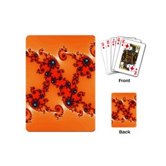 Fractal Rendering Spiral Curve Orange Playing Cards Single Design (mini) by Pakrebo