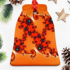 Fractal Rendering Spiral Curve Orange Bell Ornament (two Sides) by Pakrebo