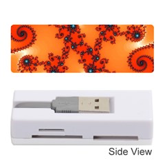 Fractal Rendering Spiral Curve Orange Memory Card Reader (stick) by Pakrebo