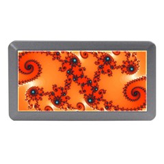 Fractal Rendering Spiral Curve Orange Memory Card Reader (mini) by Pakrebo