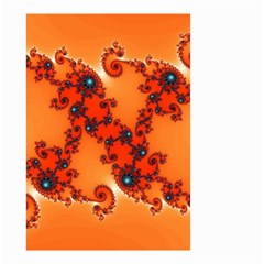 Fractal Rendering Spiral Curve Orange Small Garden Flag (two Sides) by Pakrebo