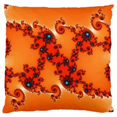 Fractal Rendering Spiral Curve Orange Standard Flano Cushion Case (two Sides) by Pakrebo