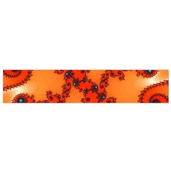 Fractal Rendering Spiral Curve Orange Small Flano Scarf by Pakrebo