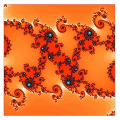 Fractal Rendering Spiral Curve Orange Large Satin Scarf (square) by Pakrebo