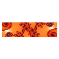 Fractal Rendering Spiral Curve Orange Satin Scarf (oblong) by Pakrebo