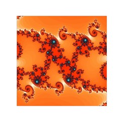 Fractal Rendering Spiral Curve Orange Small Satin Scarf (square) by Pakrebo