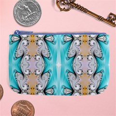 Seamless Wallpaper Pattern Symmetry Art Large Coin Purse by Pakrebo