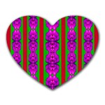 Love For The Fantasy Flowers With Happy Purple And Golden Joy Heart Mousepads Front