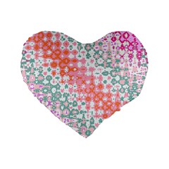 Springtemptation Standard 16  Premium Flano Heart Shape Cushions by designsbyamerianna