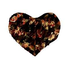 Piecesofme Standard 16  Premium Flano Heart Shape Cushions