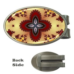 Kaleidoscope Fractal Pattern Money Clips (oval) 