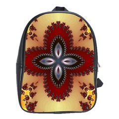 Kaleidoscope Fractal Pattern School Bag (xl) by Pakrebo