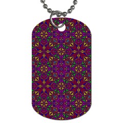 Triangle Pattern Kaleidoscope Color Dog Tag (two Sides) by Pakrebo