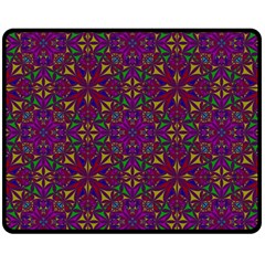 Triangle Pattern Kaleidoscope Color Fleece Blanket (medium)  by Pakrebo