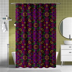 Triangle Pattern Kaleidoscope Color Shower Curtain 48  X 72  (small)  by Pakrebo