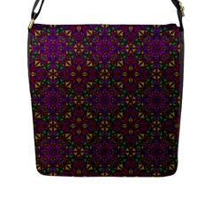 Triangle Pattern Kaleidoscope Color Flap Closure Messenger Bag (l) by Pakrebo