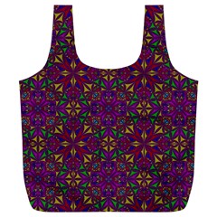 Triangle Pattern Kaleidoscope Color Full Print Recycle Bag (xl) by Pakrebo