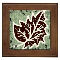 Drawing Autumn Leaves Season Framed Tiles by Pakrebo