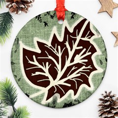 Drawing Autumn Leaves Season Ornament (round) by Pakrebo