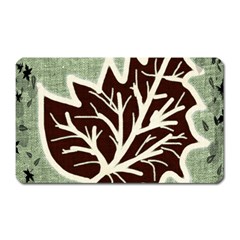 Drawing Autumn Leaves Season Magnet (rectangular) by Pakrebo