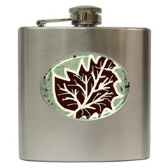 Drawing Autumn Leaves Season Hip Flask (6 Oz) by Pakrebo