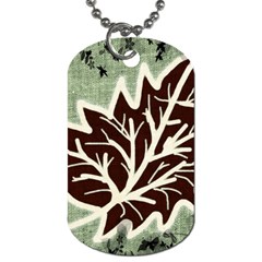 Drawing Autumn Leaves Season Dog Tag (two Sides) by Pakrebo