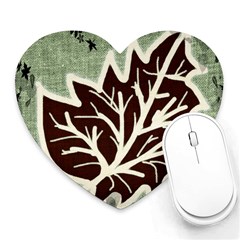 Drawing Autumn Leaves Season Heart Mousepads by Pakrebo