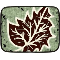 Drawing Autumn Leaves Season Fleece Blanket (mini) by Pakrebo