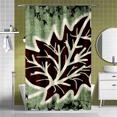 Drawing Autumn Leaves Season Shower Curtain 48  X 72  (small)  by Pakrebo