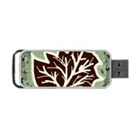 Drawing Autumn Leaves Season Portable USB Flash (One Side) Front