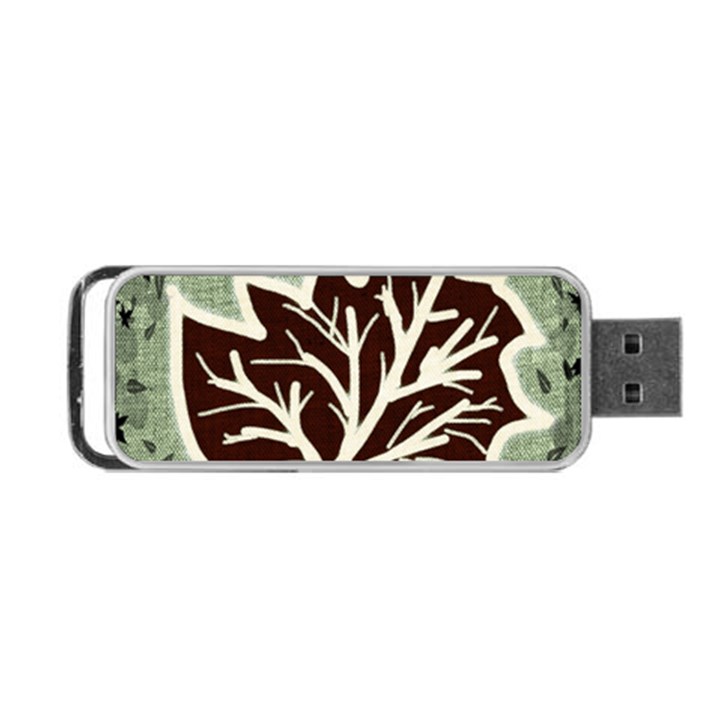 Drawing Autumn Leaves Season Portable USB Flash (One Side)