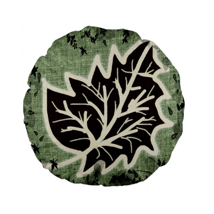 Drawing Autumn Leaves Season Standard 15  Premium Flano Round Cushions